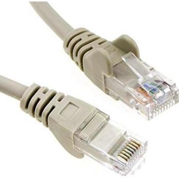 Grey Network Ethernet RJ45 Cat5E-CCA UTP Patch Cable 1m