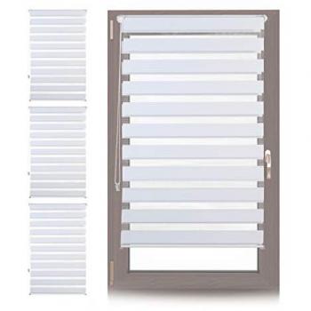 Set di 4 Tende Plissettate Bianco per Interni