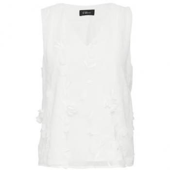 S.Oliver BLACK LABEL Ärmellose Bluse mit Stickerei
