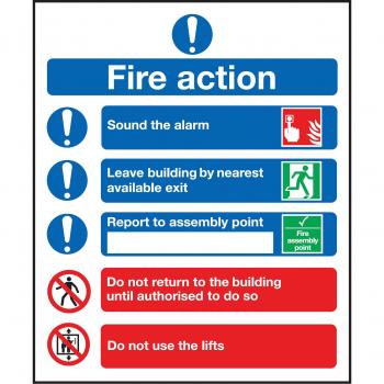 Polypropylene Fire Alert Sign – 210 × 148 mm