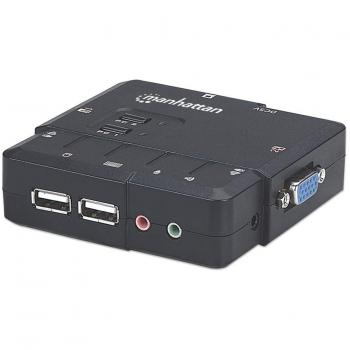 Switch KVM 151252 de Manhattan, Desktop USB 2:1 con audio
