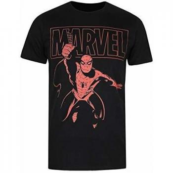 Black 2XL Marvel Logo Tee for Men