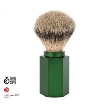 Afeitadora brocha Mühle hexagon forest puntas plata
