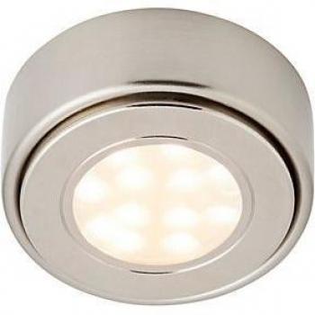 1.5W LED Round Cabinet Light with Ellen Design and Satin Nickel Finish