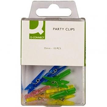 Mini-mollette Q-Connect 25 mm assortite 20 pezzi