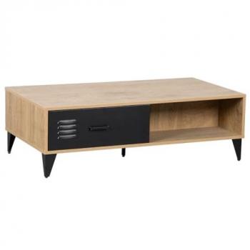 Best Mobilier Table Basse 110 cm Bois Marron & Noir