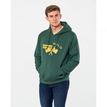 Sudadera de hombre Spagnolo verde con capucha
