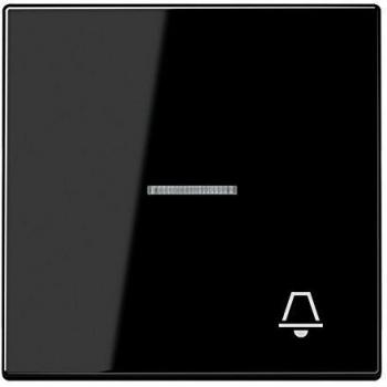 Tecla con visualizador + símbolo de timbre negro Jung 0712152349