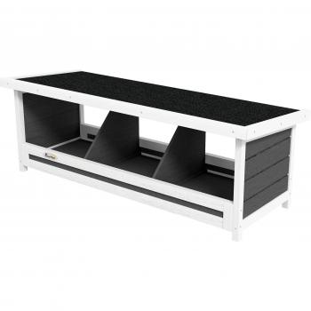 Pondoir en Bois Gris Noir pour Poules