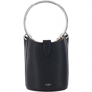 Alaïa Women's Ring Medium Leather Bucket Bag Black Size UNI AA1S02820CA515