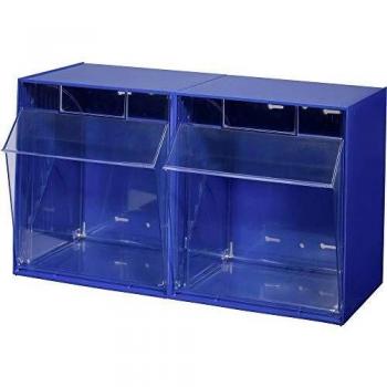 Caisse pliable bleue à deux compartiments (Assortimentbak Hxbxd)