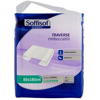 Lot de 15 alèses jetables SOFFISOF 80x180 cm – anti-fuites, lavable