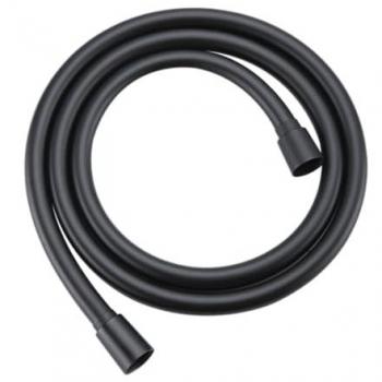 KIELLE Flexible de douche 1500 mm métal lisse noir mat