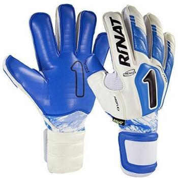 Rinat Adult Soccer Goalkeeper Gloves – UNO Premier NRG PRO, Weiß/Blau, 11 (Erwachsene)