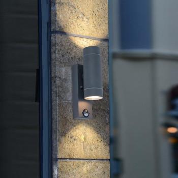Lutec Rado Graphite Outdoor Motion Sensor Wall Fixture