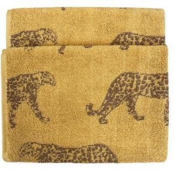 Serviette de bain à main en tissu Léopard Jacquard