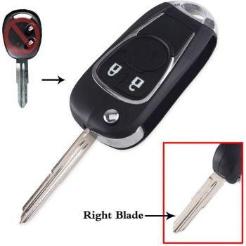 KEYYOU 2 Buttons Modified Flip Key Shell for Chevrolet Epica