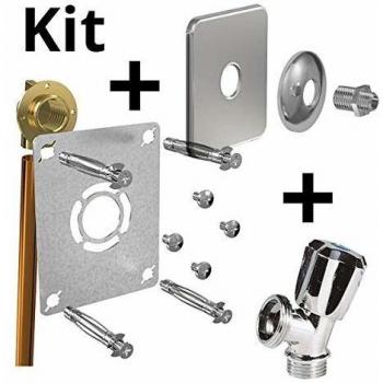 Kit ROBIFIX Cuivre Ø14-F1/2 à souder + couvercle inox + robinet MAL mono