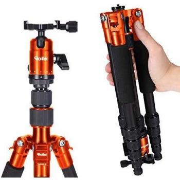 Rollei Traveler 1: Trípode compacto y ligero, tono naranja