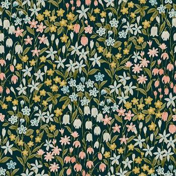 Tranquil Bluebell Garden Textured Wallpaper