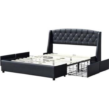 Lit Iris 160x200 avec Sommier et 4 tiroirs