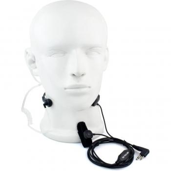 Auriculares con Micrófono de Garganta + Tubo de Aire 2P para Walkie Talkie GP300