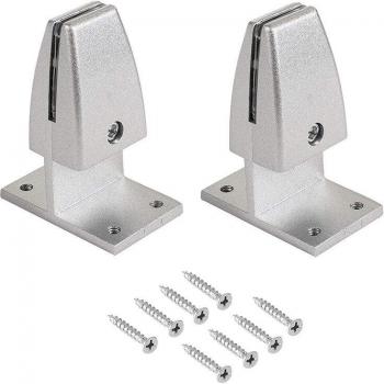 Support de pince d'étagère en aluminium, 2 pièces, clips d'écran argent