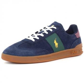 Sneakers Polo Ralph Lauren Heritage Aera Basse Cuir et Suède Bleu Marine 44