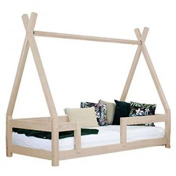 DreamLodge Cabin Bed – NAKANA, Solid Wood, Beige, Slats & Drawers