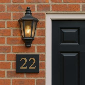 Outdoor Half-Wall Lantern – Jimi Black Edition