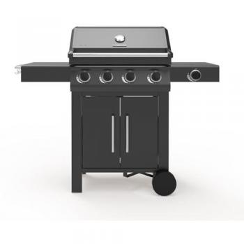 BBQ Gas Master Pro : Brûleur latéral, table d’appoint, 5 brûleurs