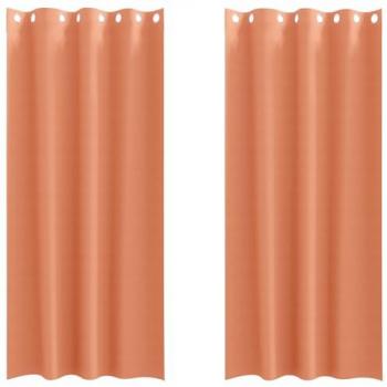 Rideaux Polyester Couleur Terre Cuite 2 Pcs vidaXL