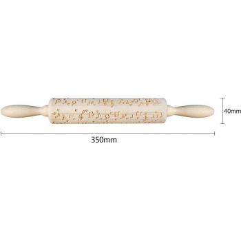 Note Pattern Rolling Pin