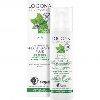 Fluido Idratante Purificante Opacizzante BIO Menta e Acido Salicilico, 30 ml