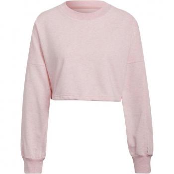 Adidas Rosa Crew Sweatshirt für Damen, Studio Lounge, Größe L