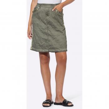 Jupe Kaki Confortable à Taille Élastique