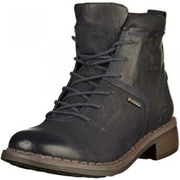 Josef Seibel Women Boots Selena 50, Ladies Lace-up Boots, Combat Boots, Lacing, Lined, TopDryTex, Blue (Ocean), 42 EU / 8 UK