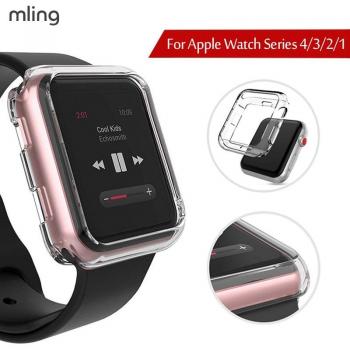Étui de protection TPU transparent pour Apple Watch série 1/2/3 38MM 42MM