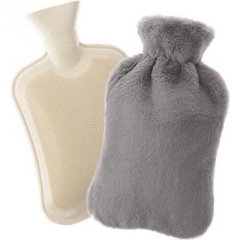 1800ml Kuschelige 2-Bälle Plüsch Heißwasserflasche für kalte Nächte