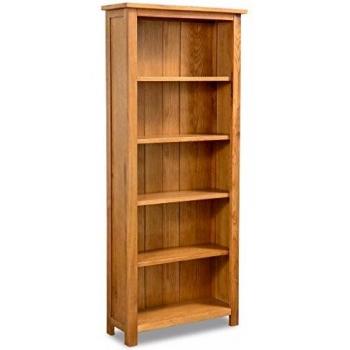 Eich-Holz Regal für Büro & Bücher – 5‑Fach – 60×22,5×140 cm