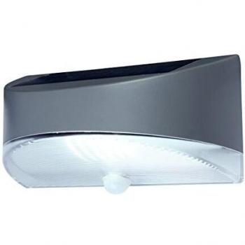 Lutec Outdoor LED Light Bread con Pannello Solare Integrato, 1.2 W, Colore: Grigio Chiaro, Dimensione: 22 x 12 cm