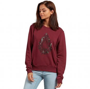 Volcom Sound Check Fleece Sweat Femme, Pourpre (burgundy), XS
