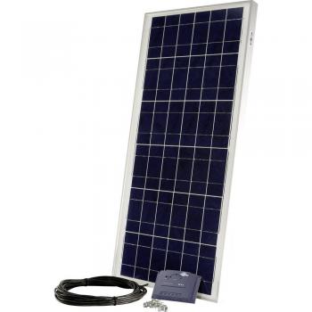 Kit solaire 60 Wp avec régulateur de charge Sunset PX 60, SR6.6 et câble de raccordement