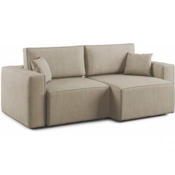Sofá Morfeo 180 cm, Asiento Desmontable, Tela Imperméable Beige