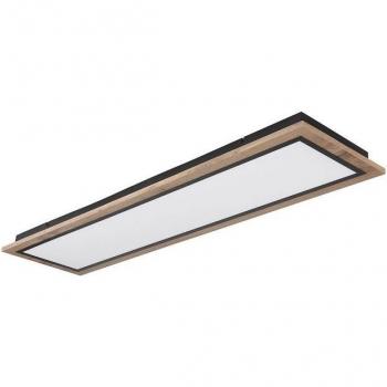 Deckenlampenserie GLOBO LIGHTING – 36 W LED, 1500 lm, 3000 K, Schwarz-MDF Holzlook