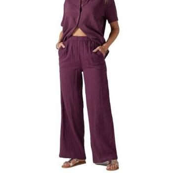 Sally’s Tall Red Cheezecloth Palazzo Pants