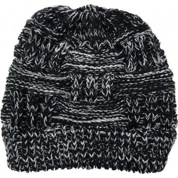 Solid Color Ski Cap with Ponytail Opening