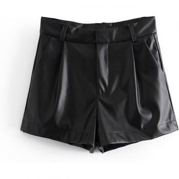 Pantalones Faldas Cuero Negro Sexy