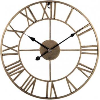 Vintage Silent Wall Clock with Roman Numerals