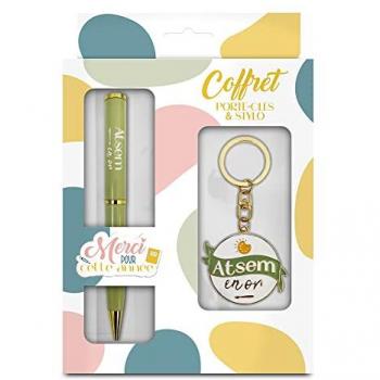 Coffret Pratique Stylo et Porte-Clés ATSEM